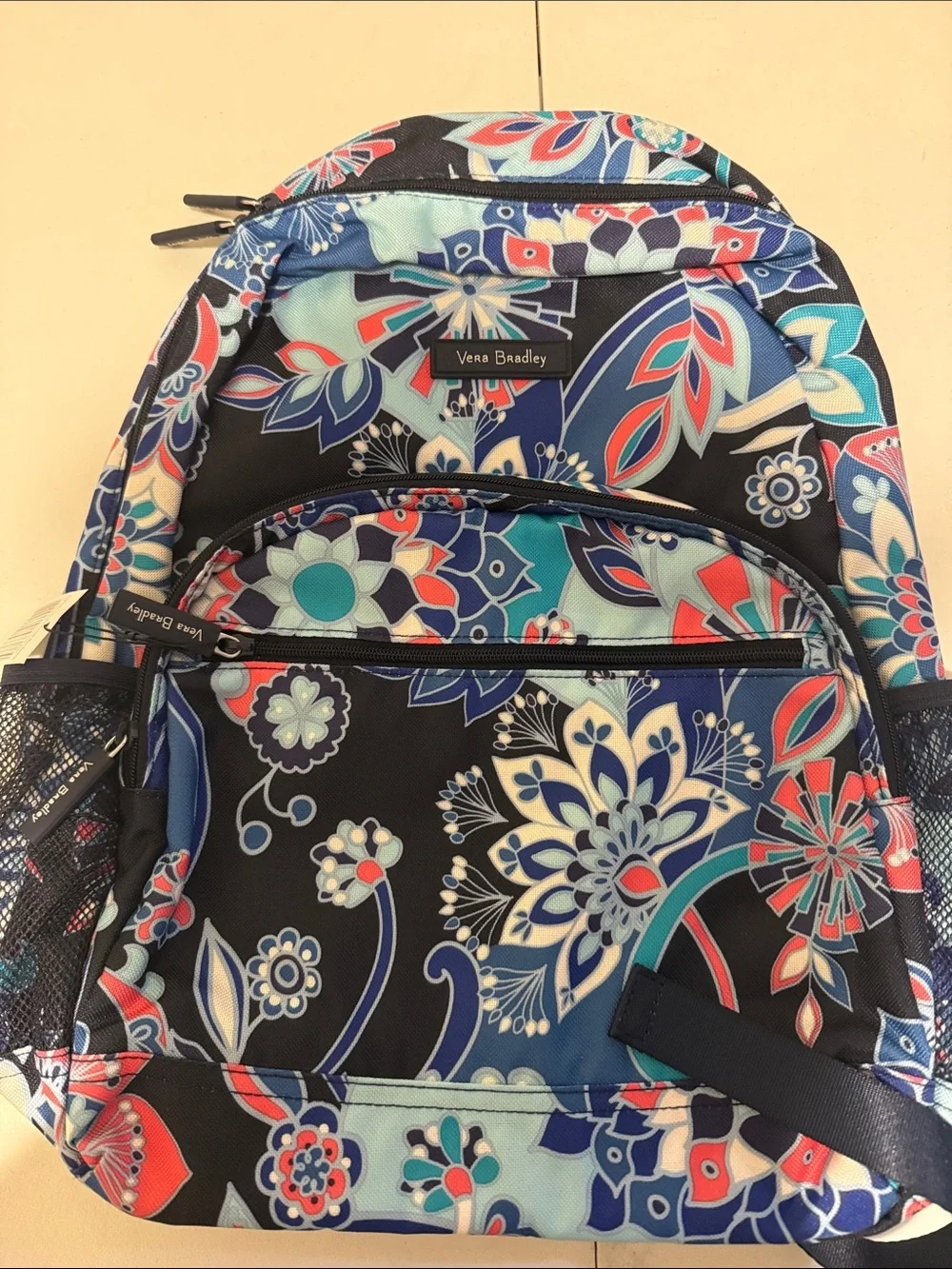 NWT Vera Bradley lighten up essential backpack, lotus flower swirl Travel School